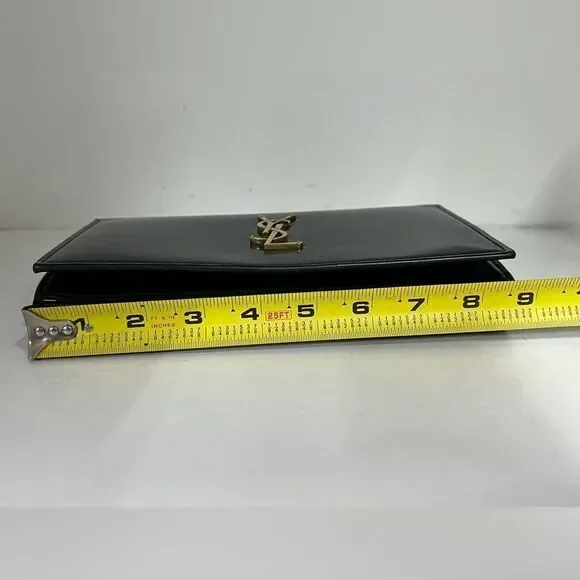 Saint Laurent Uptown Chain Wallet in Black Patent Leather - Picture 10 of 12